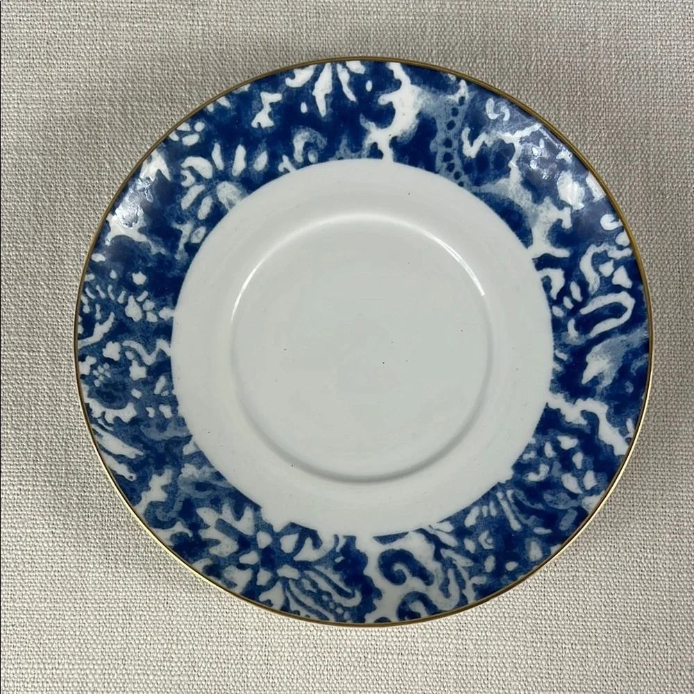 Ralph Lauren Blue and White Teacup and Saucer Set ROUND HILL Portugal